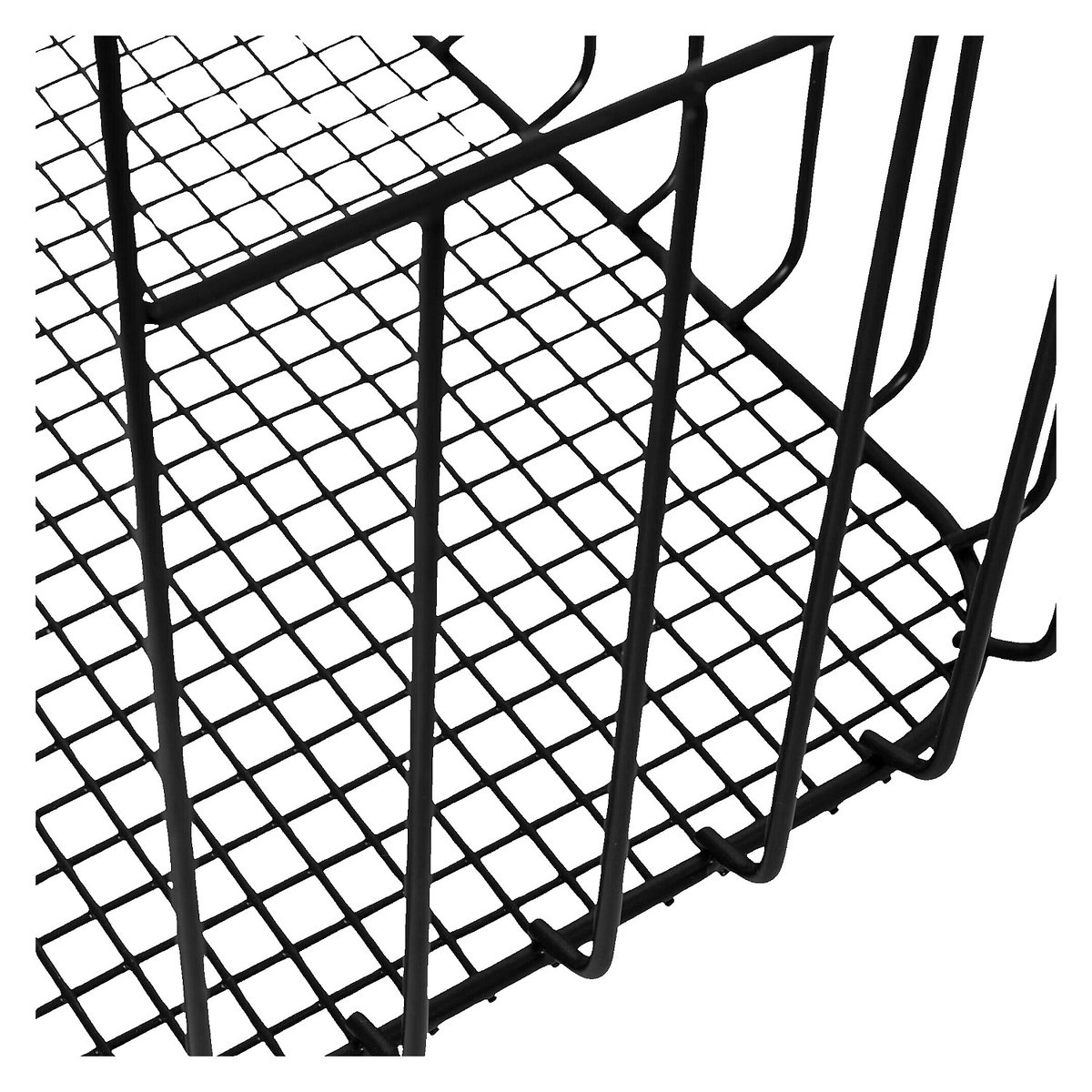 Panier de rangement en métal noir, HABITAT