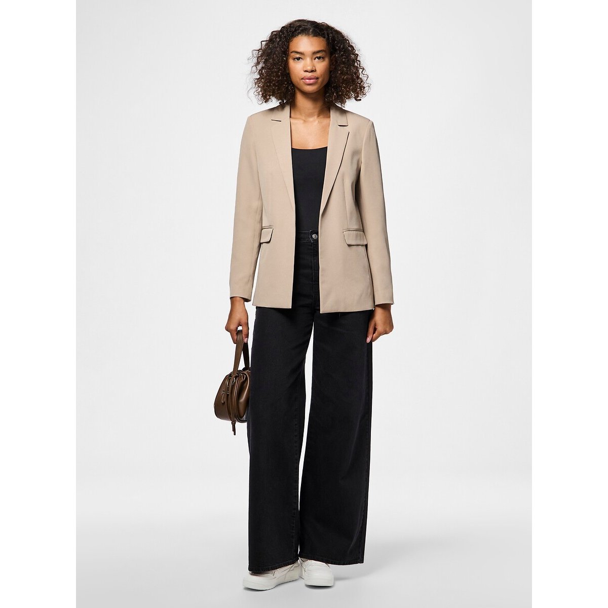Blazer avec doublure léopard beige, PIECES