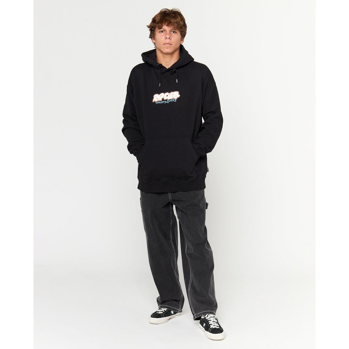 Sweat à capuche RAW ENERGY black, RIP CURL