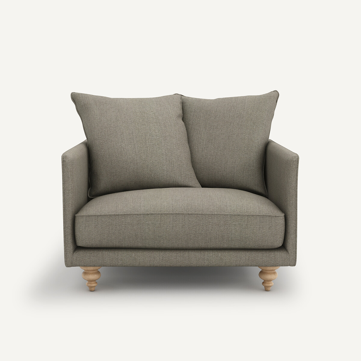 Fauteuil tweedé, Lazare naturel/gris clair, AM.PM