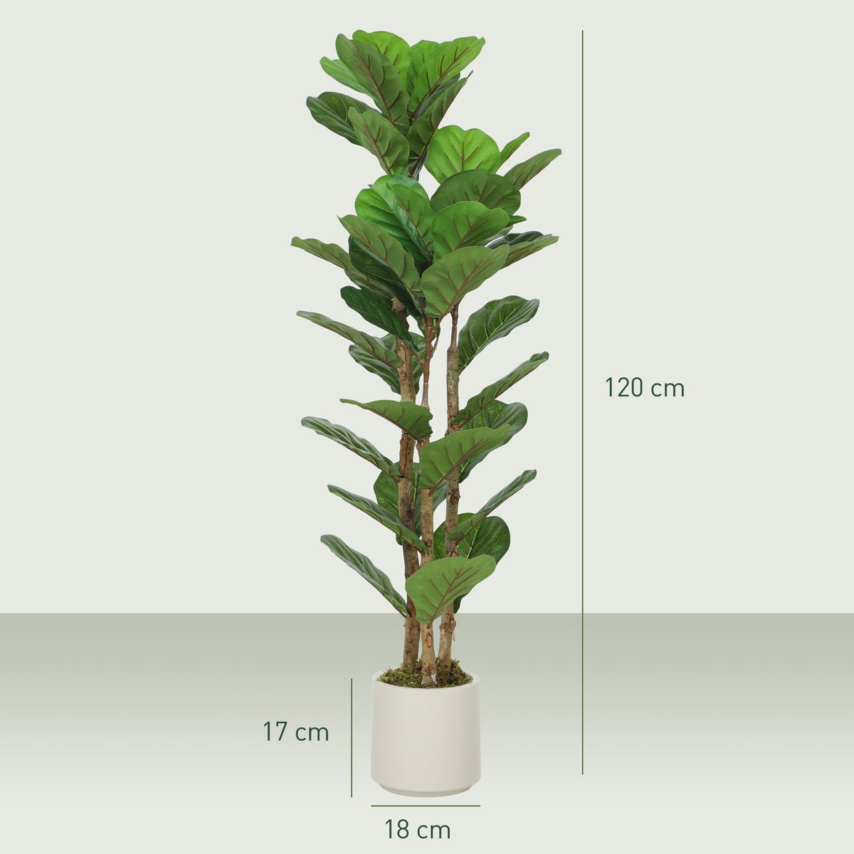 Plantes artificielles PEVA Vert vert, HOMCOM