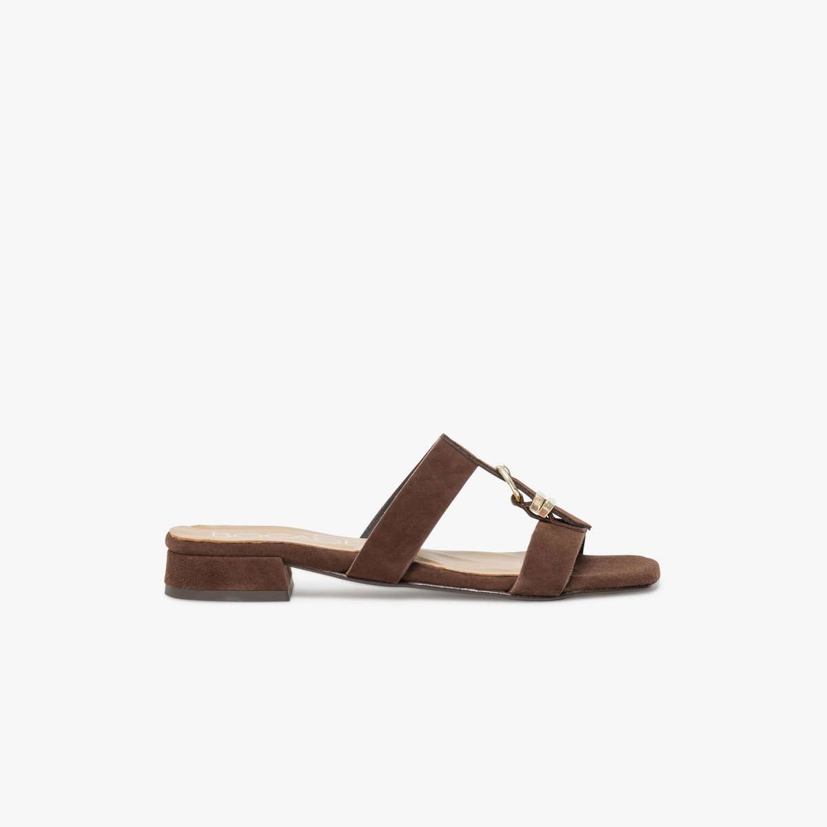 Mule en cuir YSEE marron marron fonce, BOCAGE