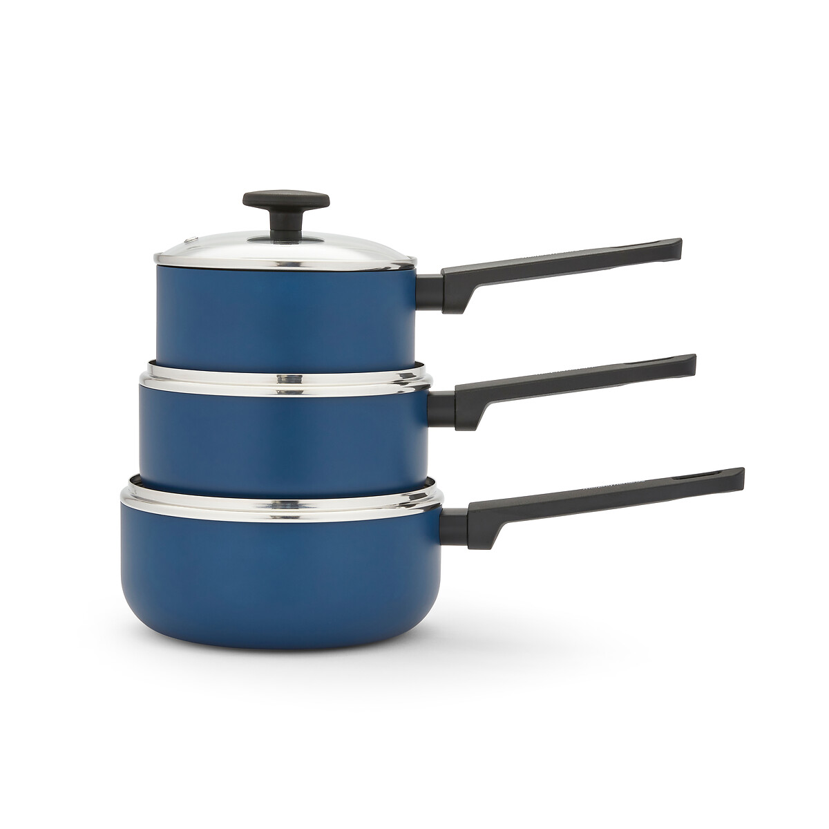 3-Piece Recycled Aluminium Saucepan Set blue, MORPHY RICHARDS
