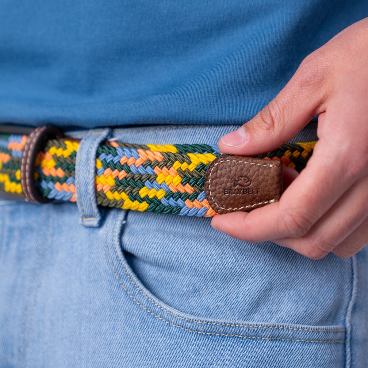Ceinture tressée élastique MULTICOLORE multicolore, BILLYBELT