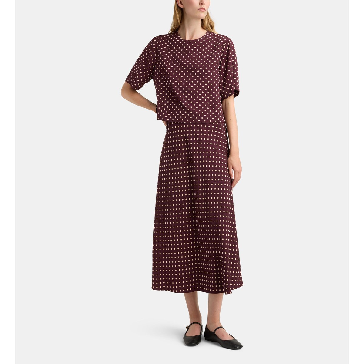 Top droit dashi dot bordeaux, GALERIES LAFAYETTE