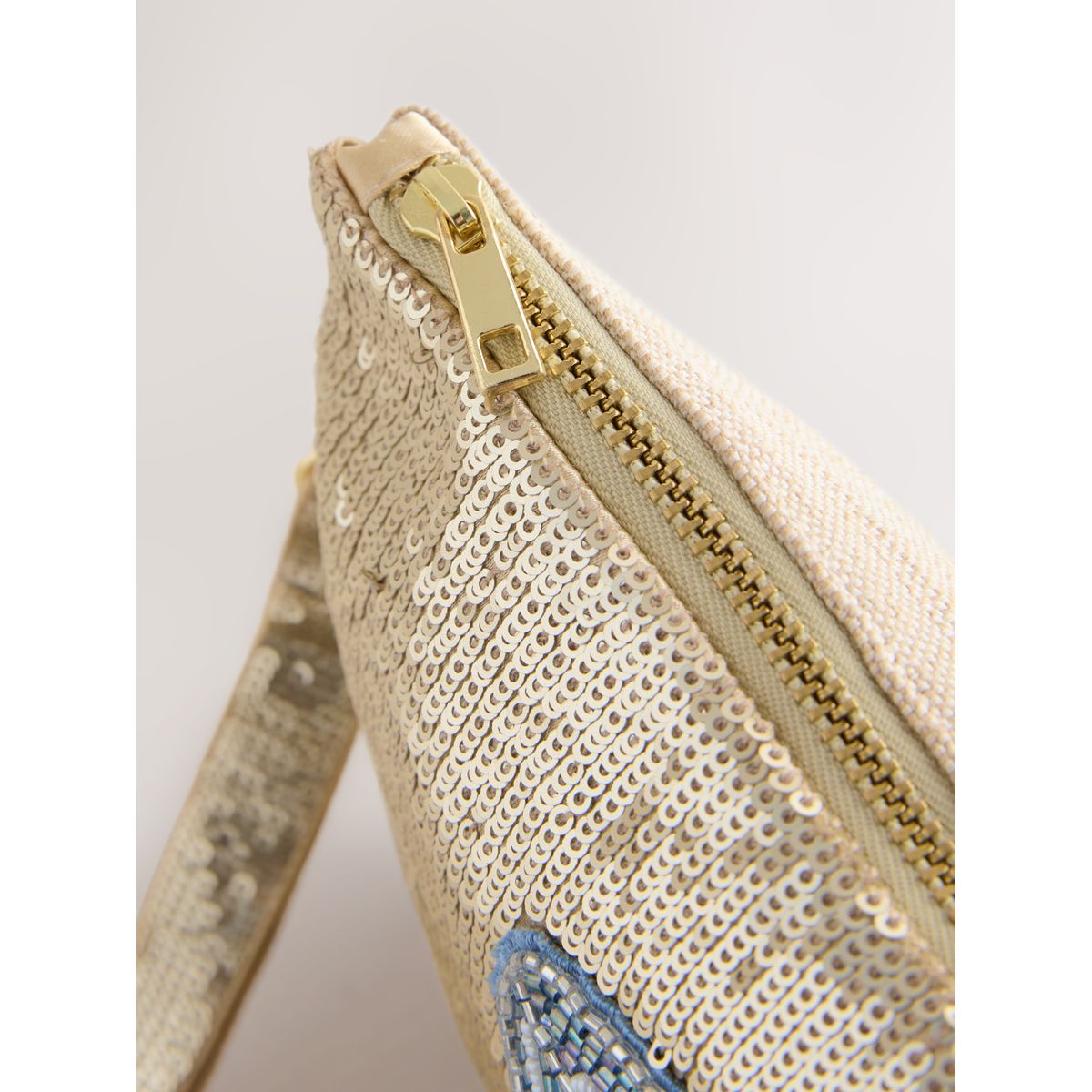 Pochette en cuir à imprimé martini doré, NEXT
