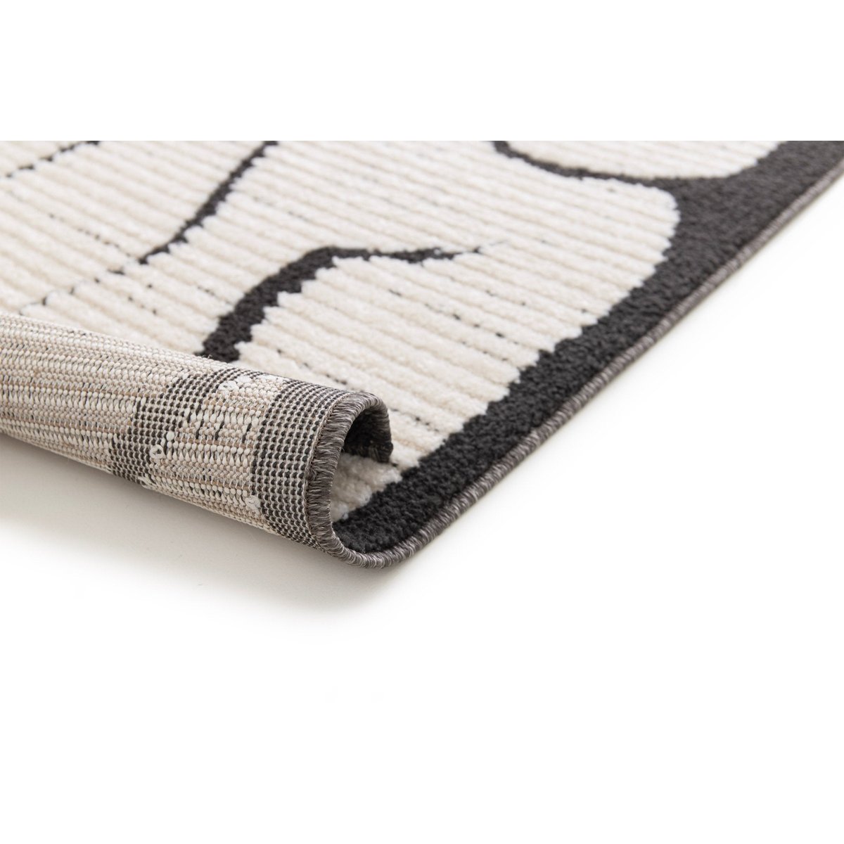 Tapis effet haut-bas très doux MIRAGE noir intense, AFK LIVING