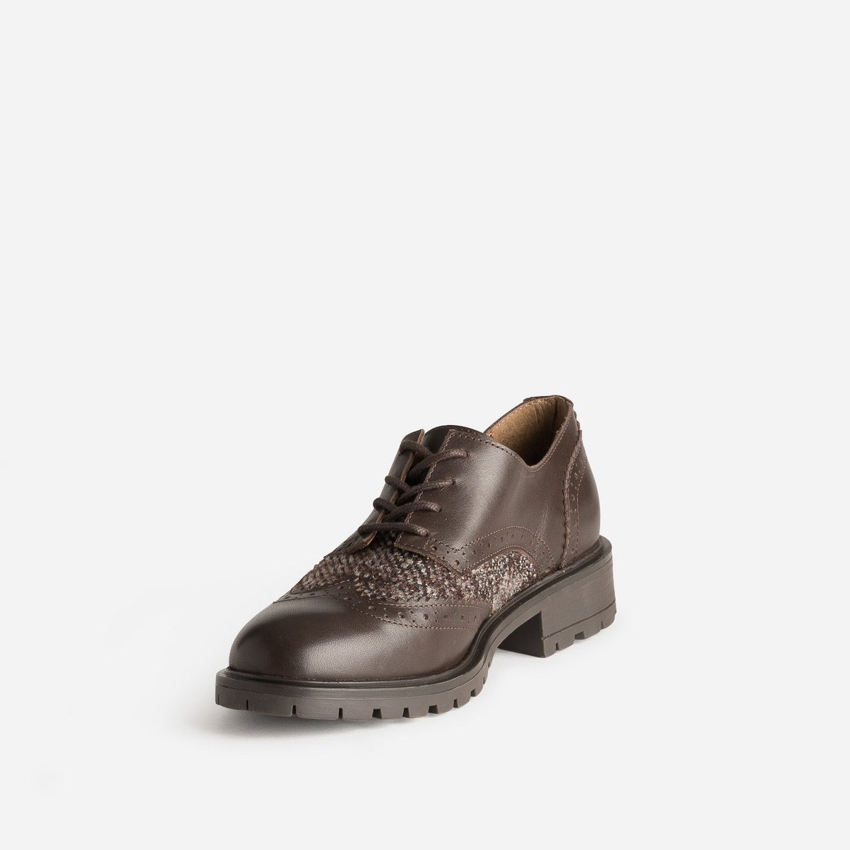Derby en cuir FLAVIE chocolat, ERAM
