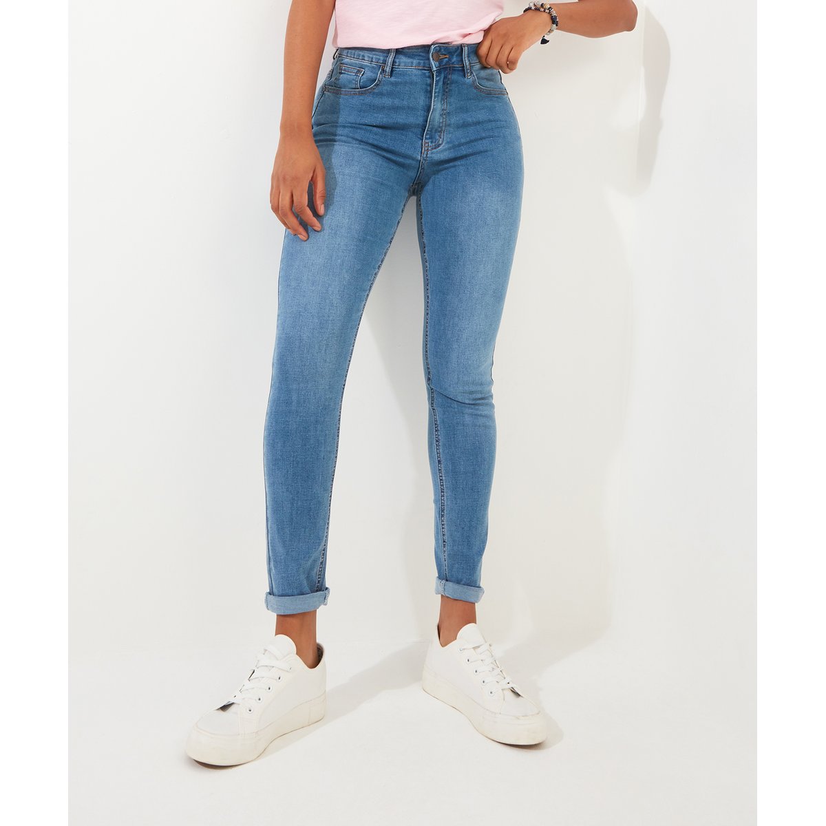 Jean Coupe Skinny en Contenu Recyclé marine, JOE BROWNS