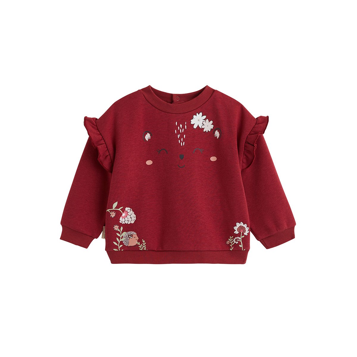 Sweat-shirt bébé en molleton Harmony rose, PETIT BEGUIN