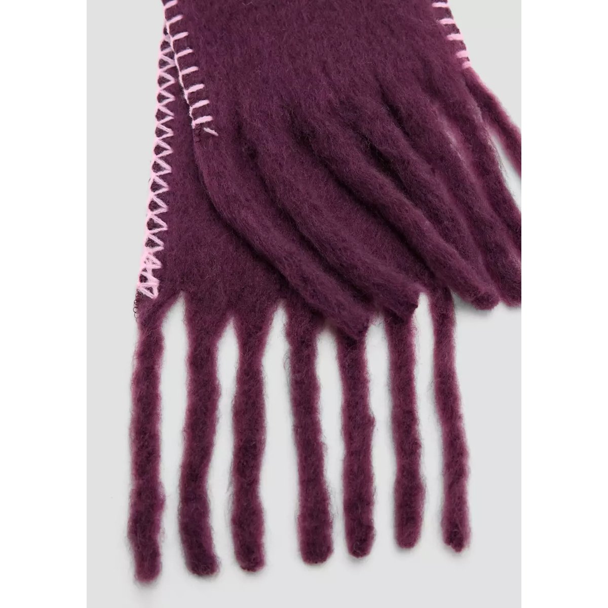 Écharpe liseré contrasté violet, MANGO KIDS
