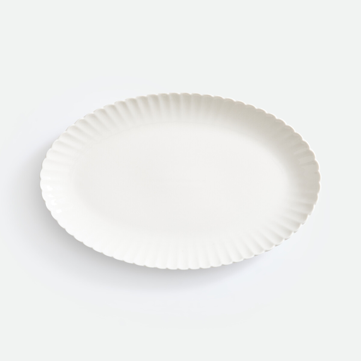 Plat en porcelaine, YLAN blanc, LA REDOUTE INTERIEURS