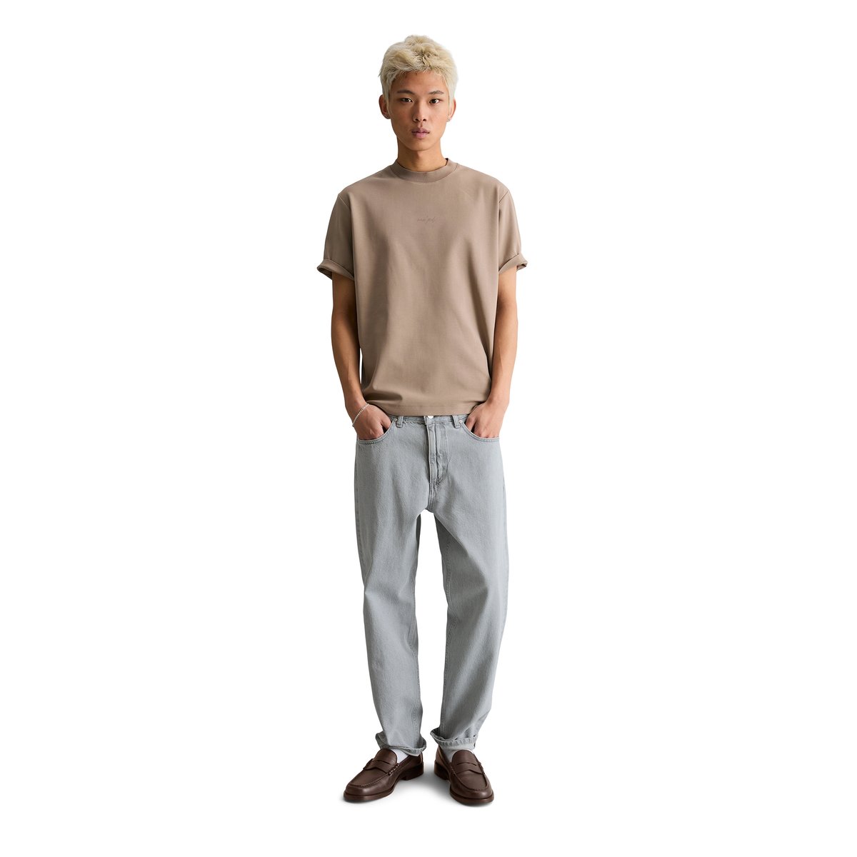 T-shirt relaxed en jersey de coton bio épais marron, MARC O’POLO DENIM