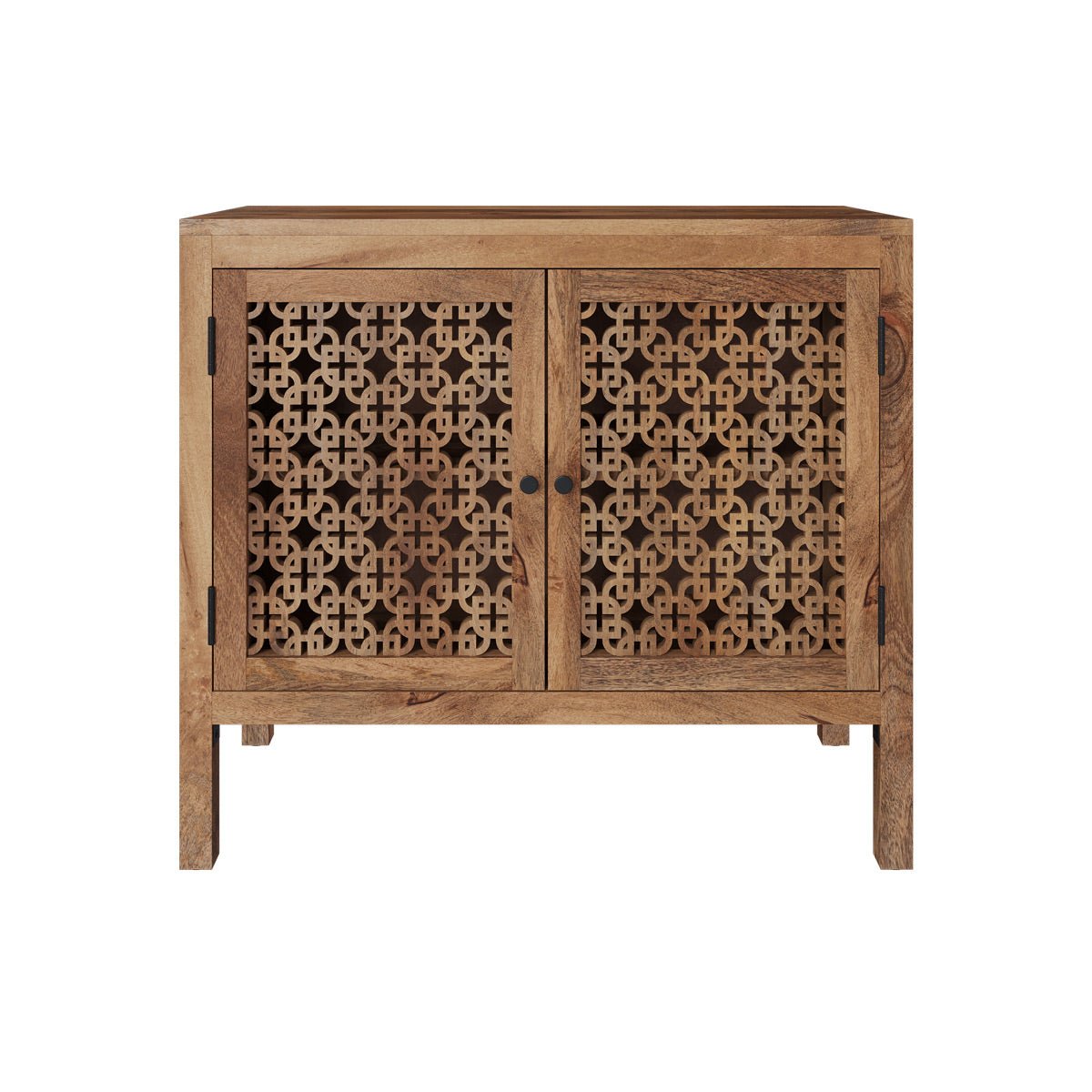 Petit buffet ajouré en bois de manguier - JAYA bois foncé, MAISON PAVANE