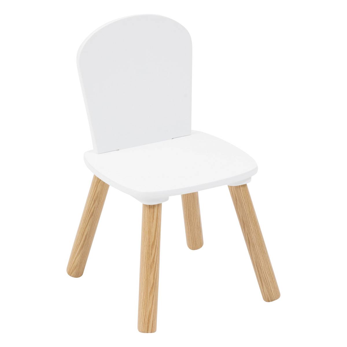 Ensemble table et 2 chaises enfant en bois de pin ALEX blanc, ATMOSPHERA FOR KIDS