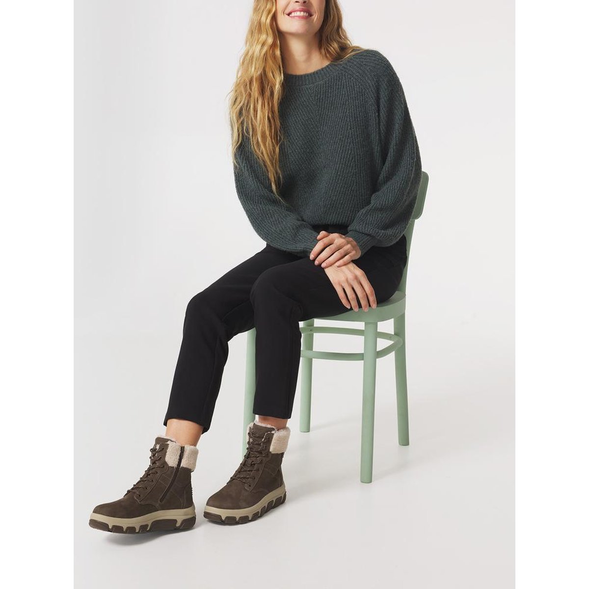 Pull col rond JENNYPUL19488 sapin, TBS