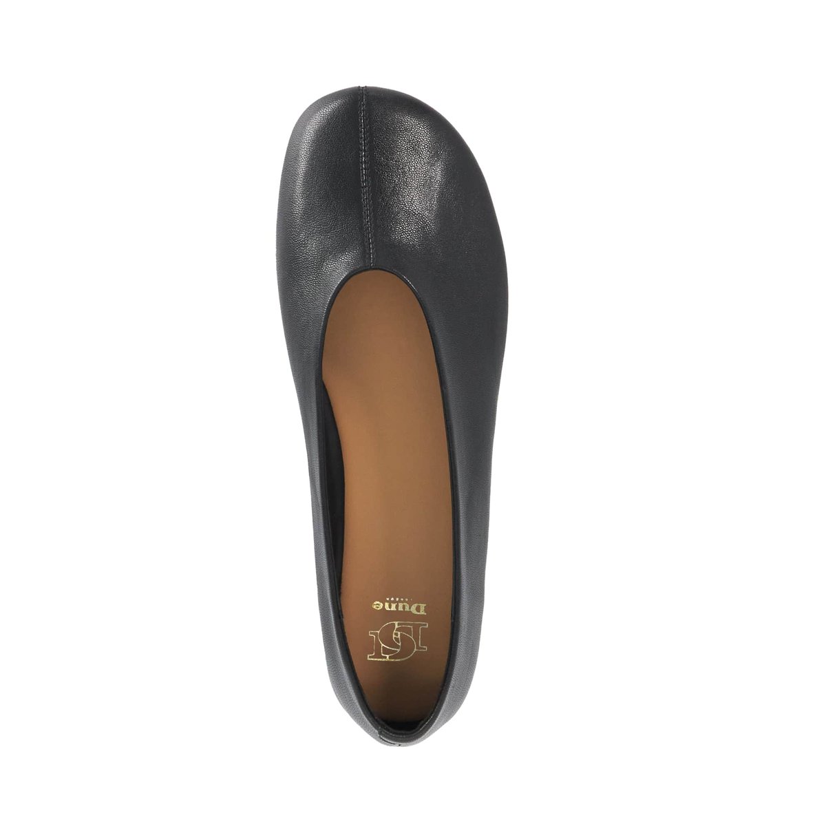 Ballerines à bout rond - HIGHWAY black-leather, DUNE LONDON