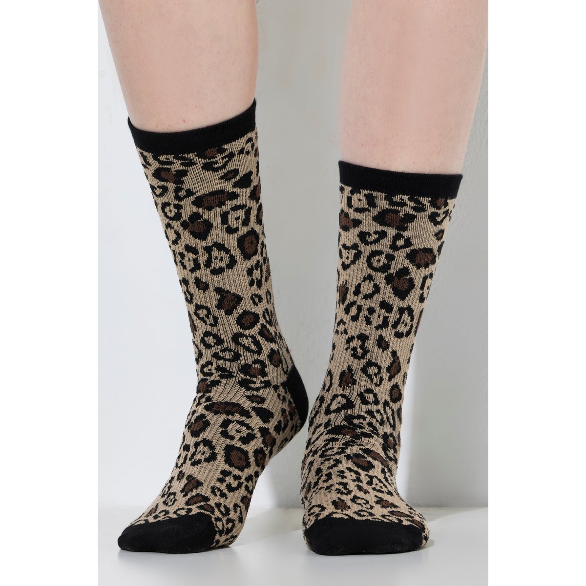 Bas de compression, motif léopard noir, ULLA POPKEN