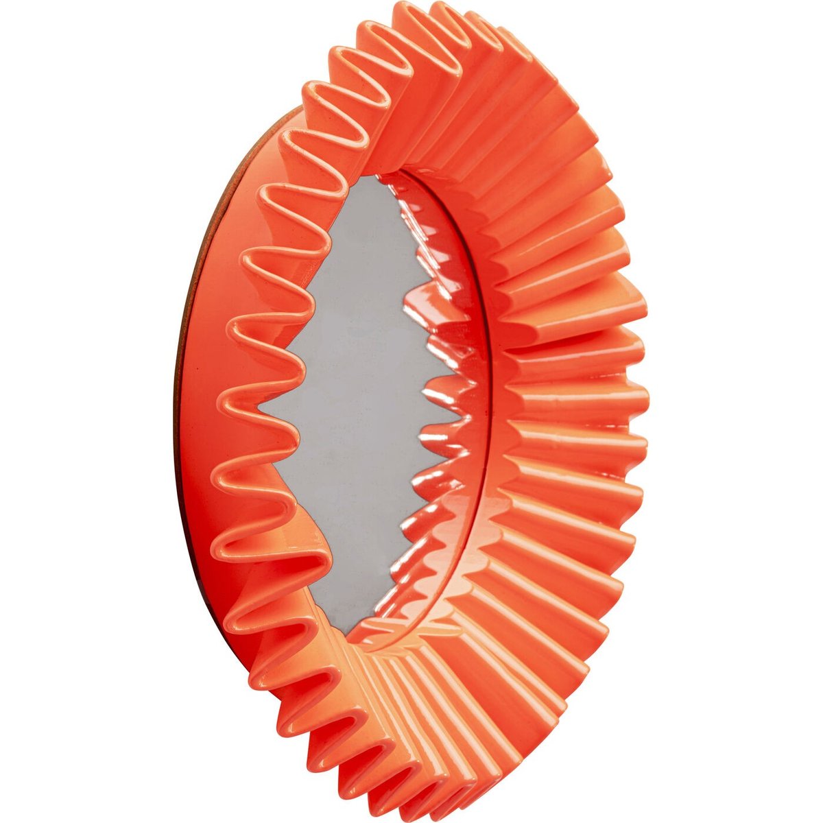 Miroir en polyrésine ondulée 32cm, HERMOSA orange, KARE DESIGN