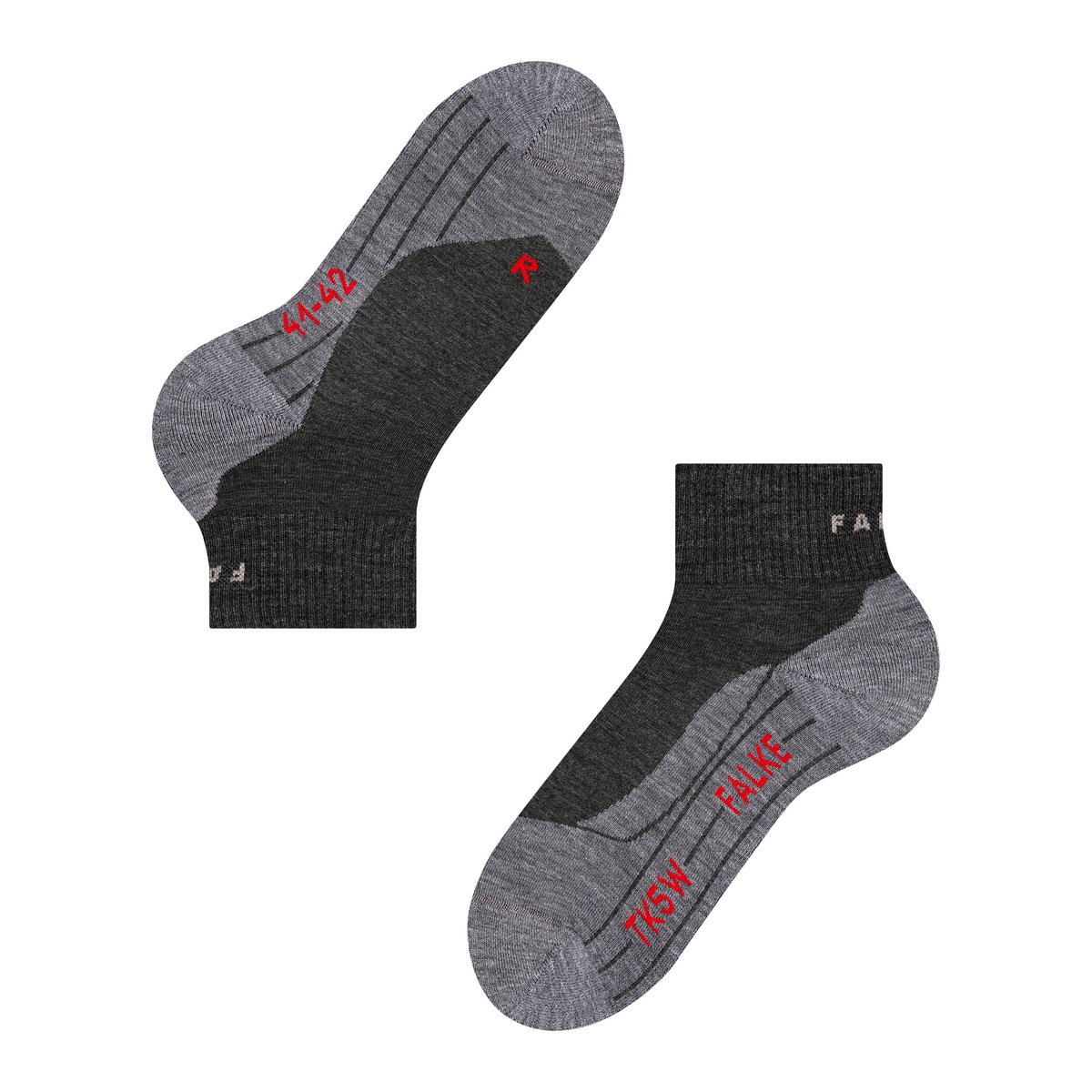 Chaussettes courtes TK5 Wander Short gris chiné, FALKE
