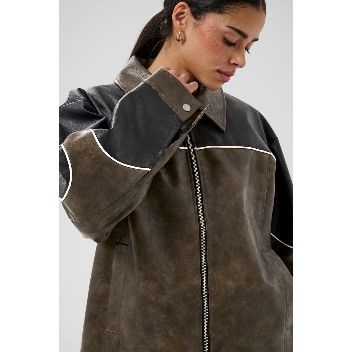 Manteau marron coffee bean, KAFFE