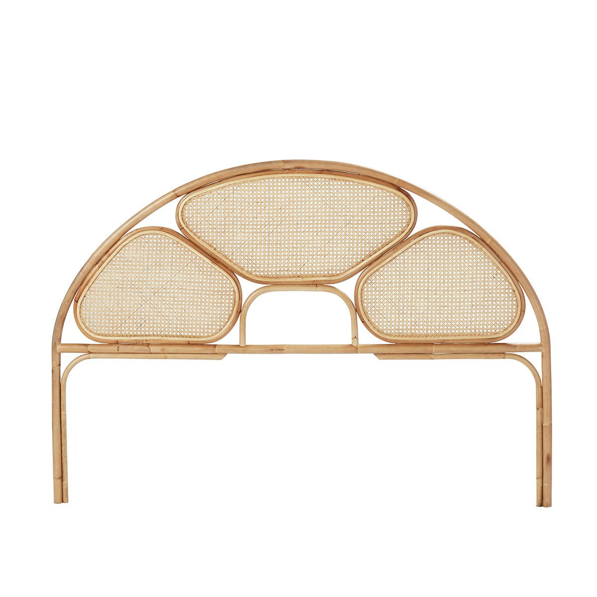 Tête de lit en cannage et rotin noir 160 cm AVA naturel, BERAH GETAH