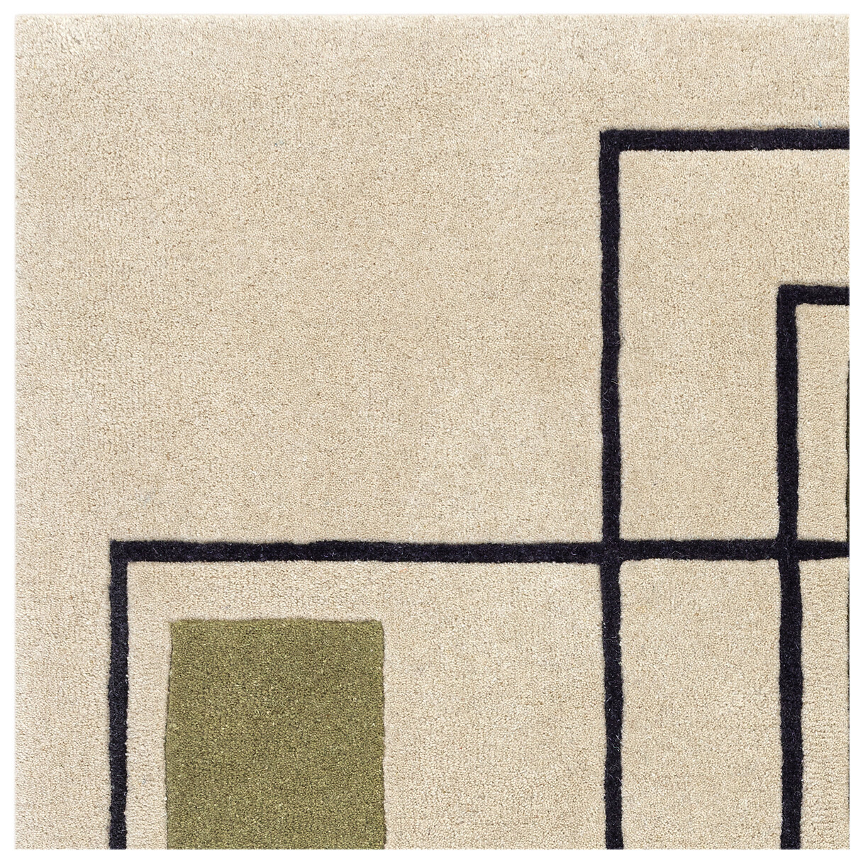 Bold Outline Rug in 100% Wool khaki, ÉDITÉ