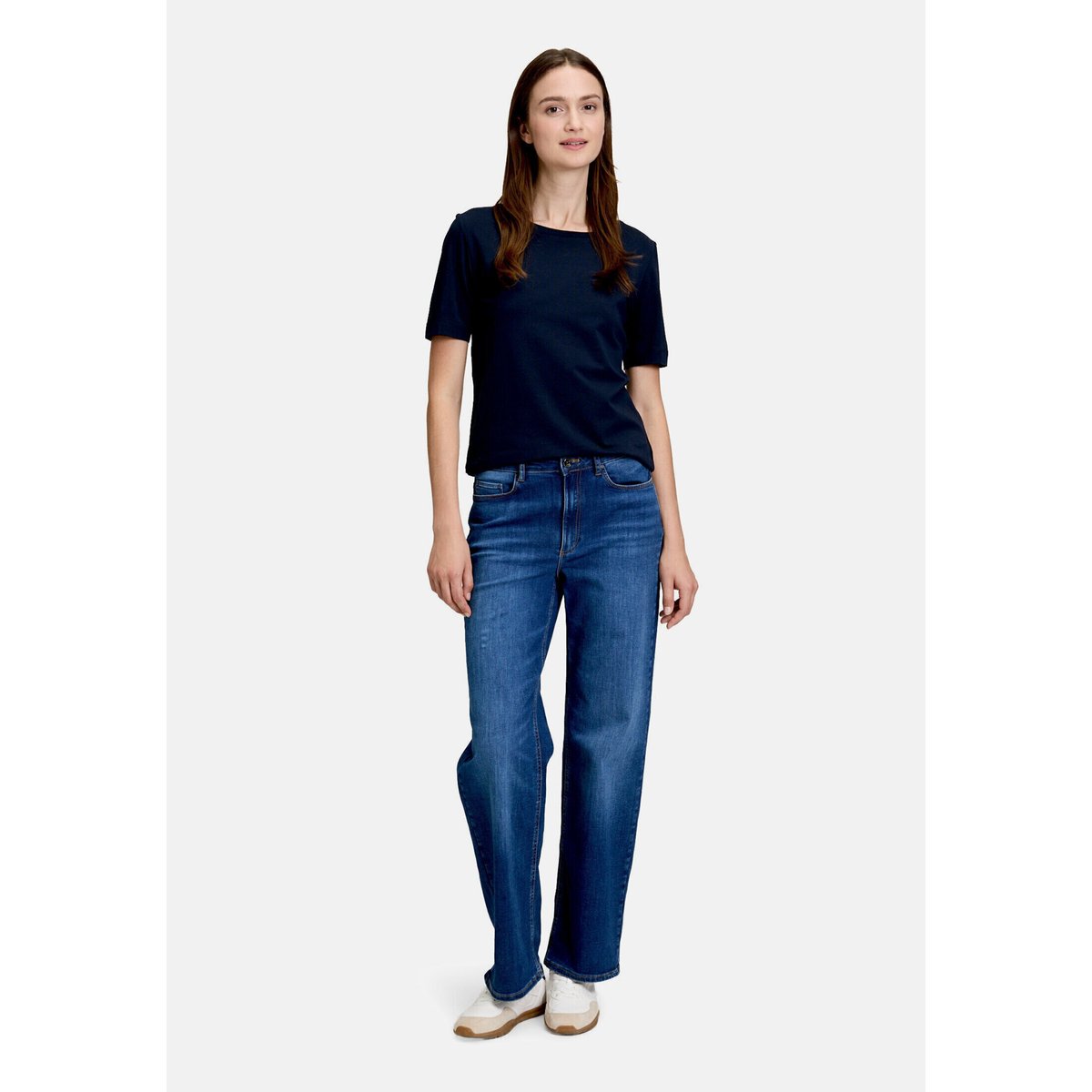 T-shirt basique à encolure ronde navy blue, BETTY & CO