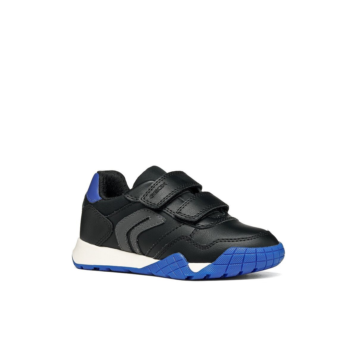 Kids Rann-E Breathable Touch 'n' Close Trainers black/blue, GEOX