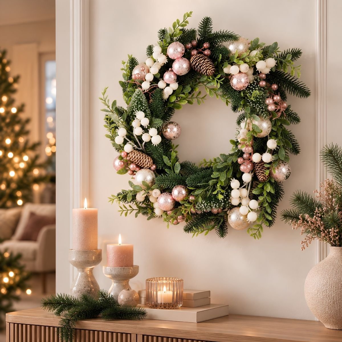 Couronne rose, MICA DECORATIONS