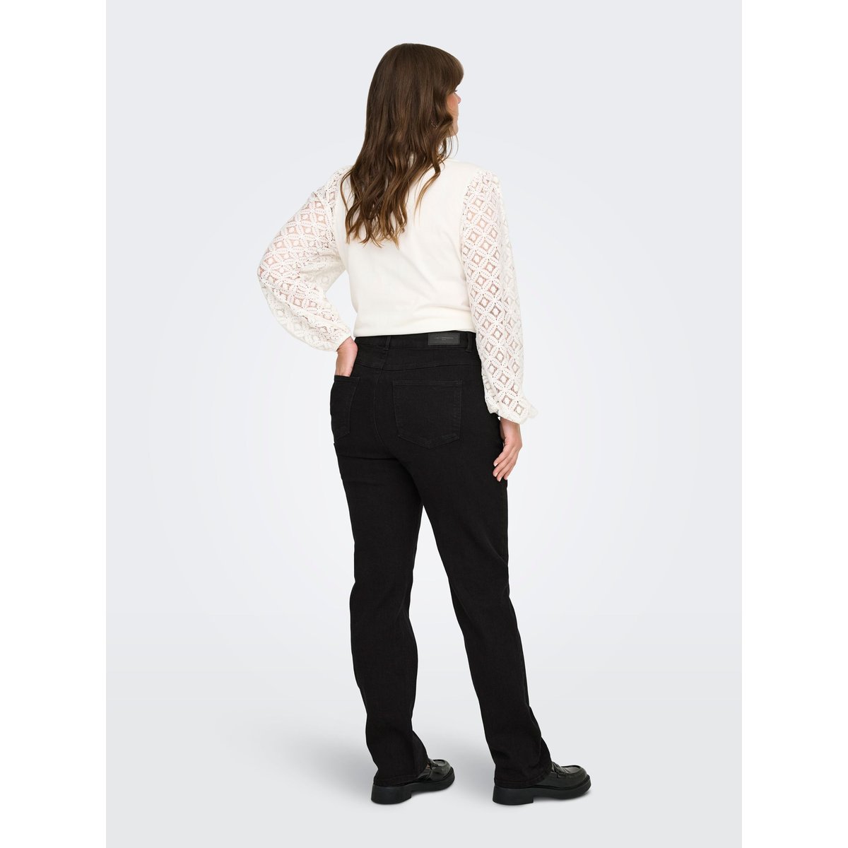 Jean Coupe Droite black denim, ONLY CARMAKOMA