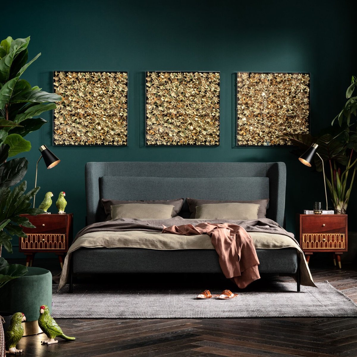 Tableau 3D fleurs or, KARE DESIGN