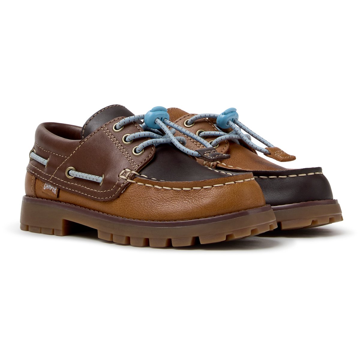 Derbies Compas Twins Smooth Leather brun 007, CAMPER