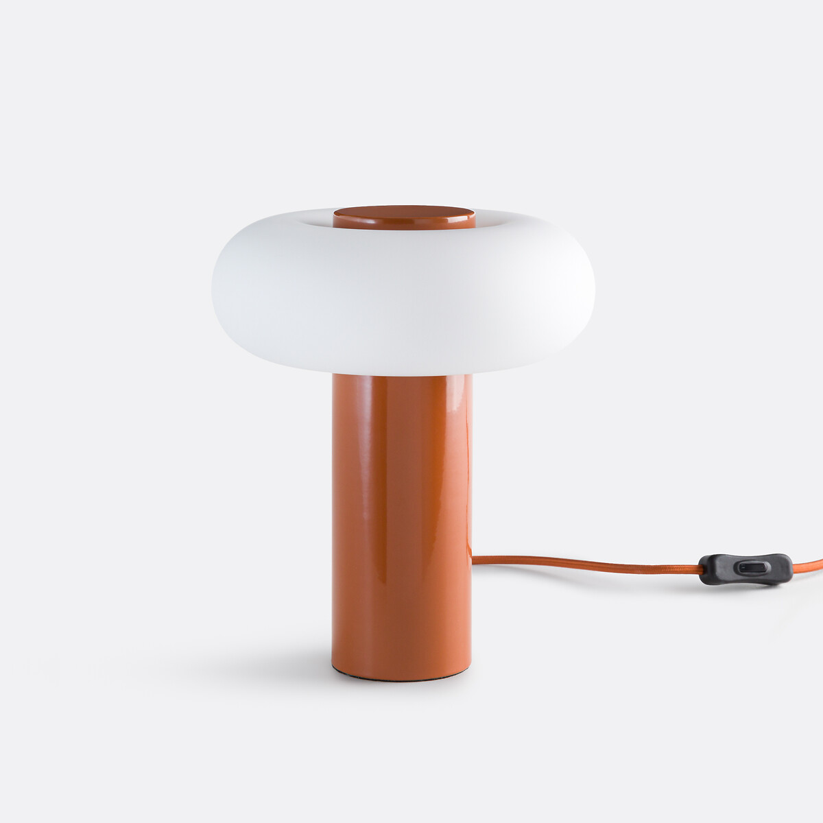 Lampe à poser métal fer et opaline H25,6 cm, Omer caramel, LA REDOUTE INTERIEURS