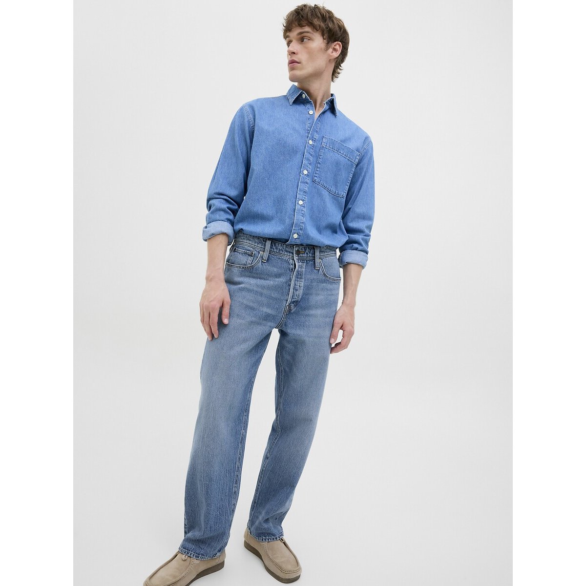 Wijde jeans Eddie denim blauw, JACK & JONES