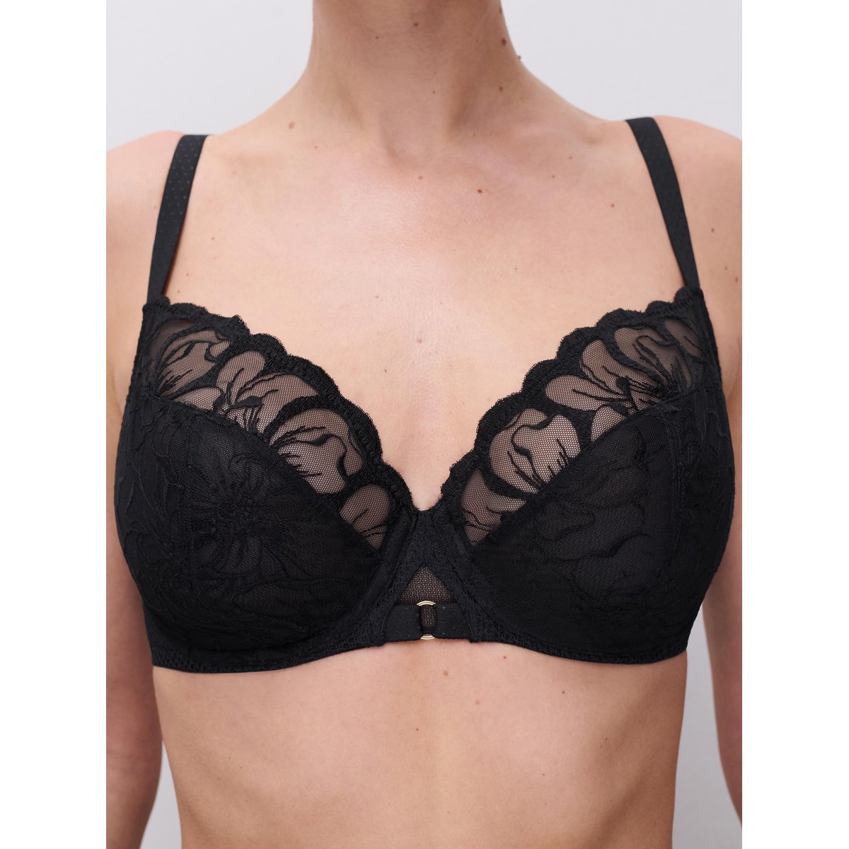 Soutien-gorge emboîtant FLEURS noir, CHANTELLE