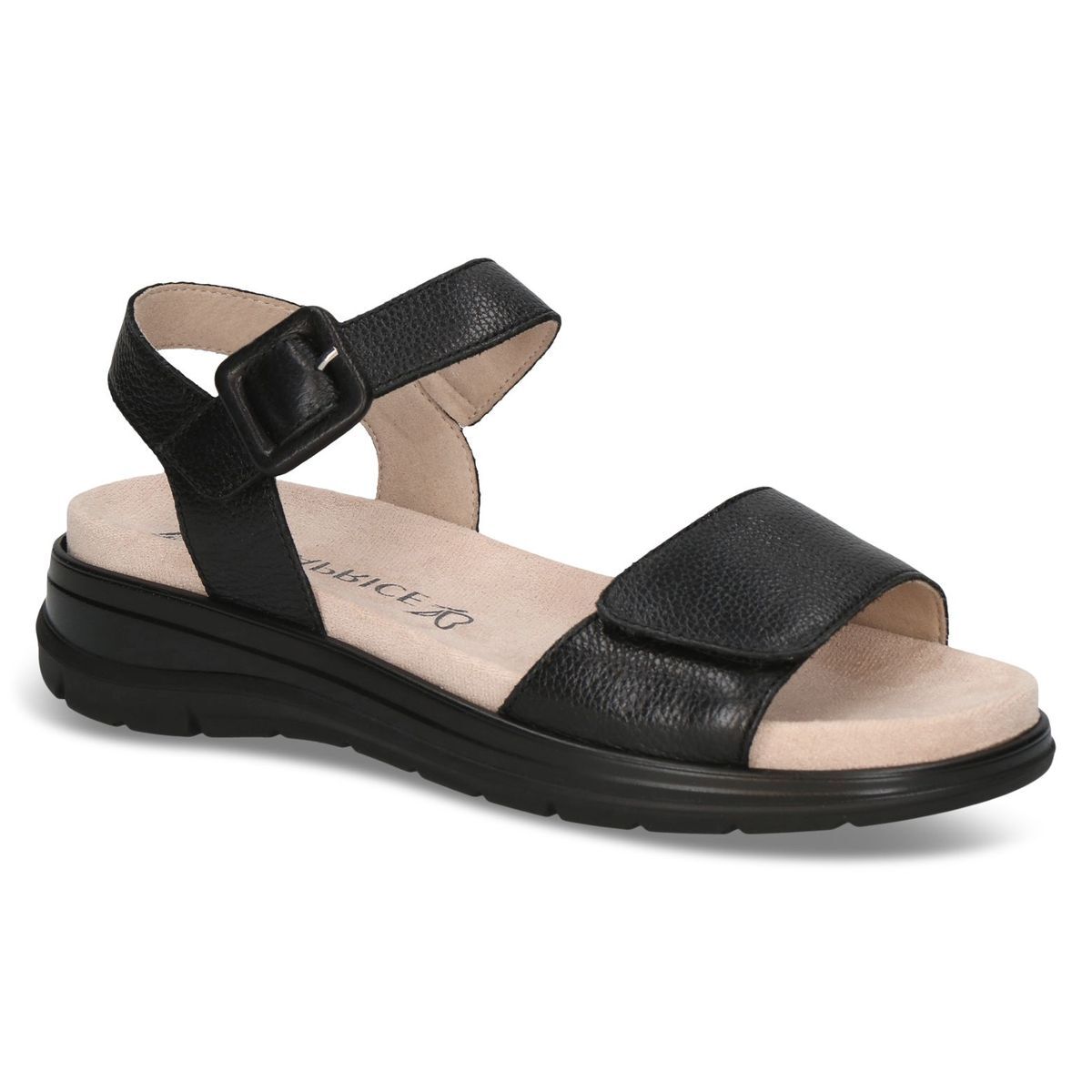 Sandale en cuir noir nappa, CAPRICE