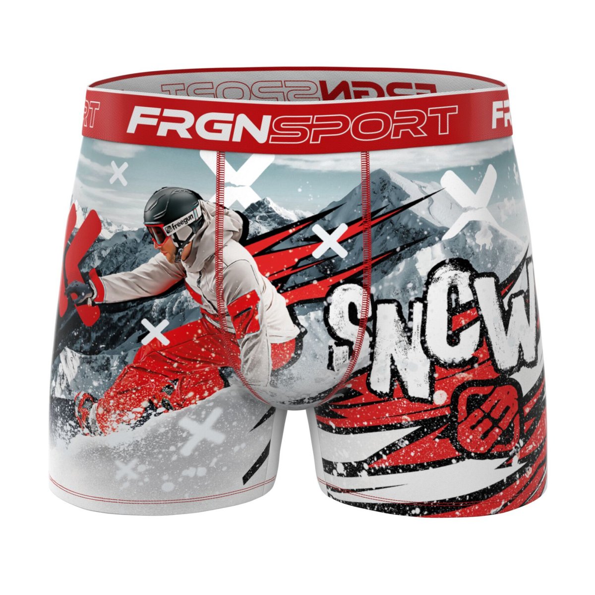 Lot De 3 Boxers Microfibre rouge/bleu/noir/blanc/jaune, FREEGUN