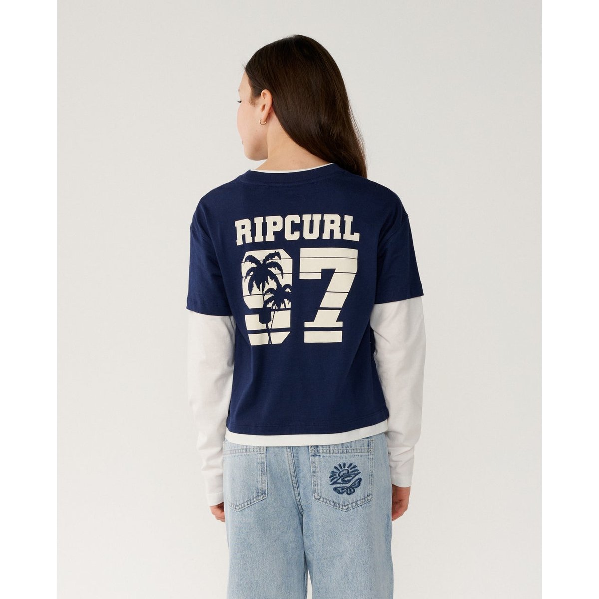 T-shirt enfant à manches longues RETRO Rama navy, RIP CURL