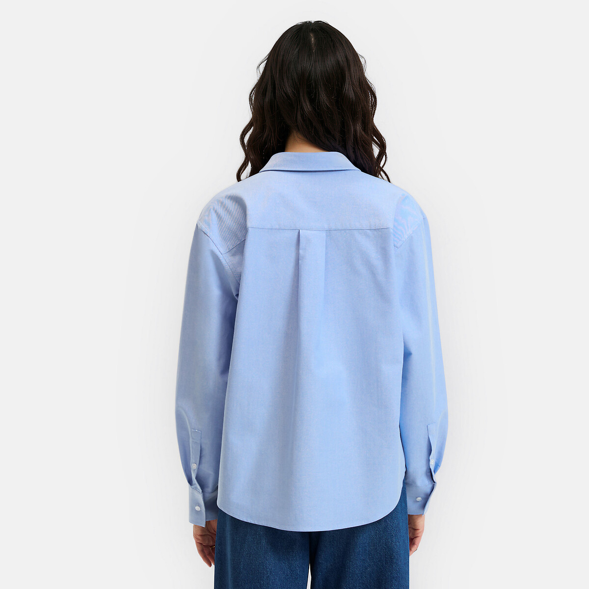 Signatures Marlene Cotton Shirt in Loose Fit blue, LA REDOUTE COLLECTIONS