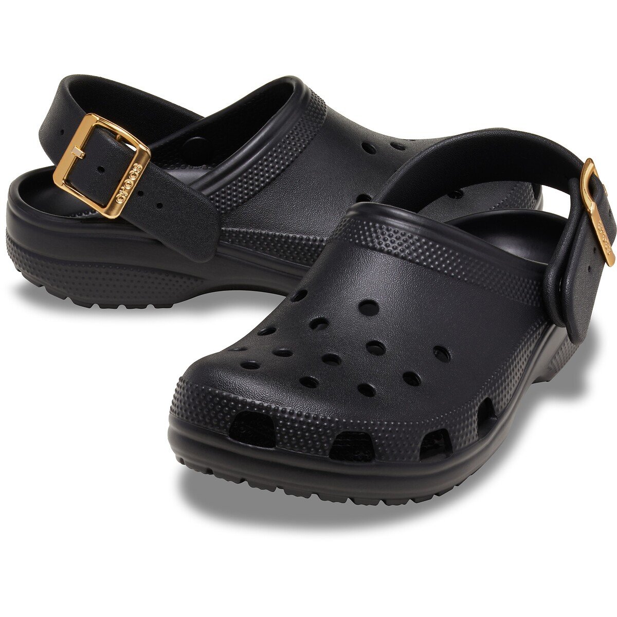 Klompen CLASSIC METALLIC BUCKLE zwart, CROCS