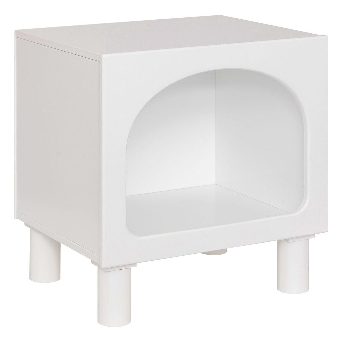 Table de chevet 1 niche en bois TARA blanc, ATMOSPHERA