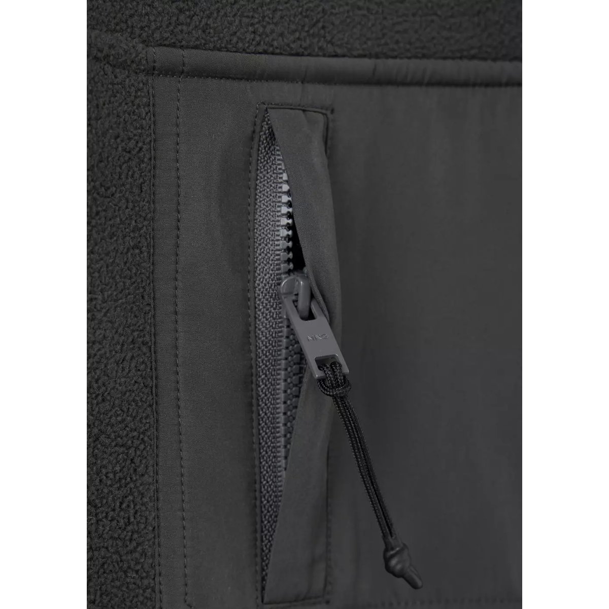Sweat-shirt polaire col zippé gris anthracite, MANGO TEEN