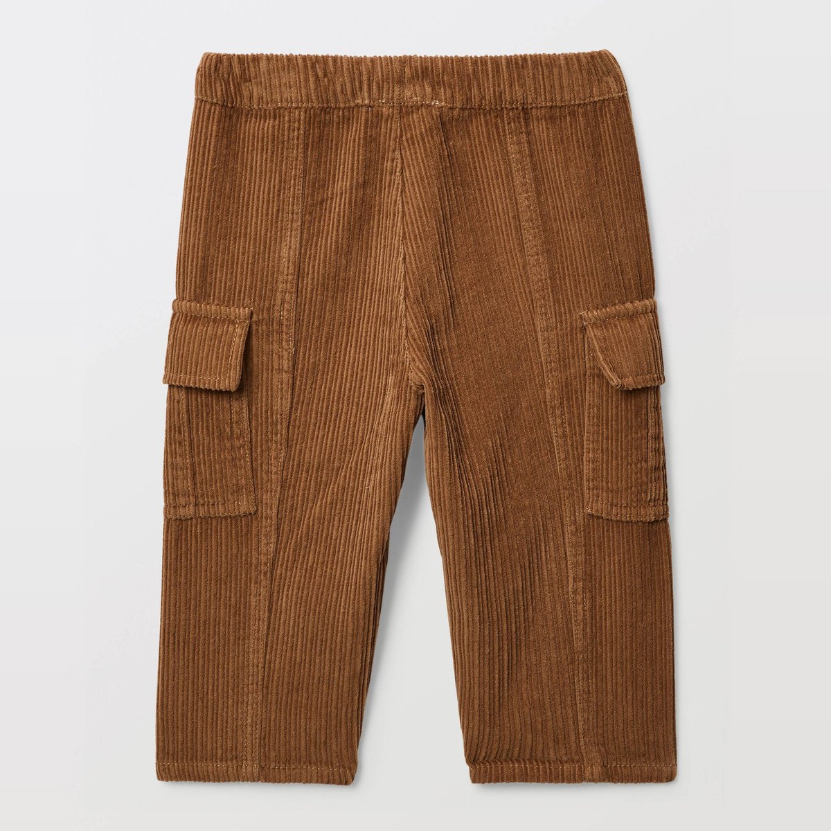 Pantalon taille élastique en velours uni en coton BIO GOTS pelage, BOUT'CHOU