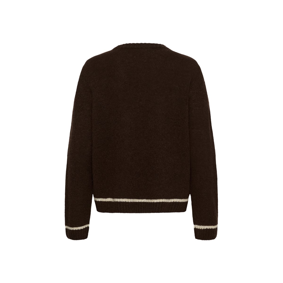 Pullover tricoté marron coffee bean melange, CULTURE
