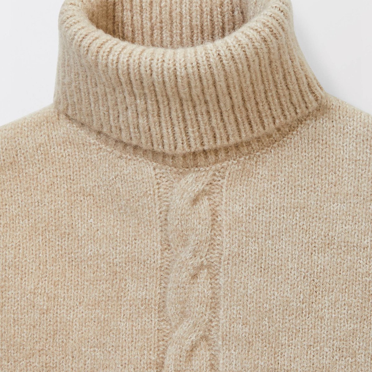 Plastron en maille torsadée beige, BOUT'CHOU