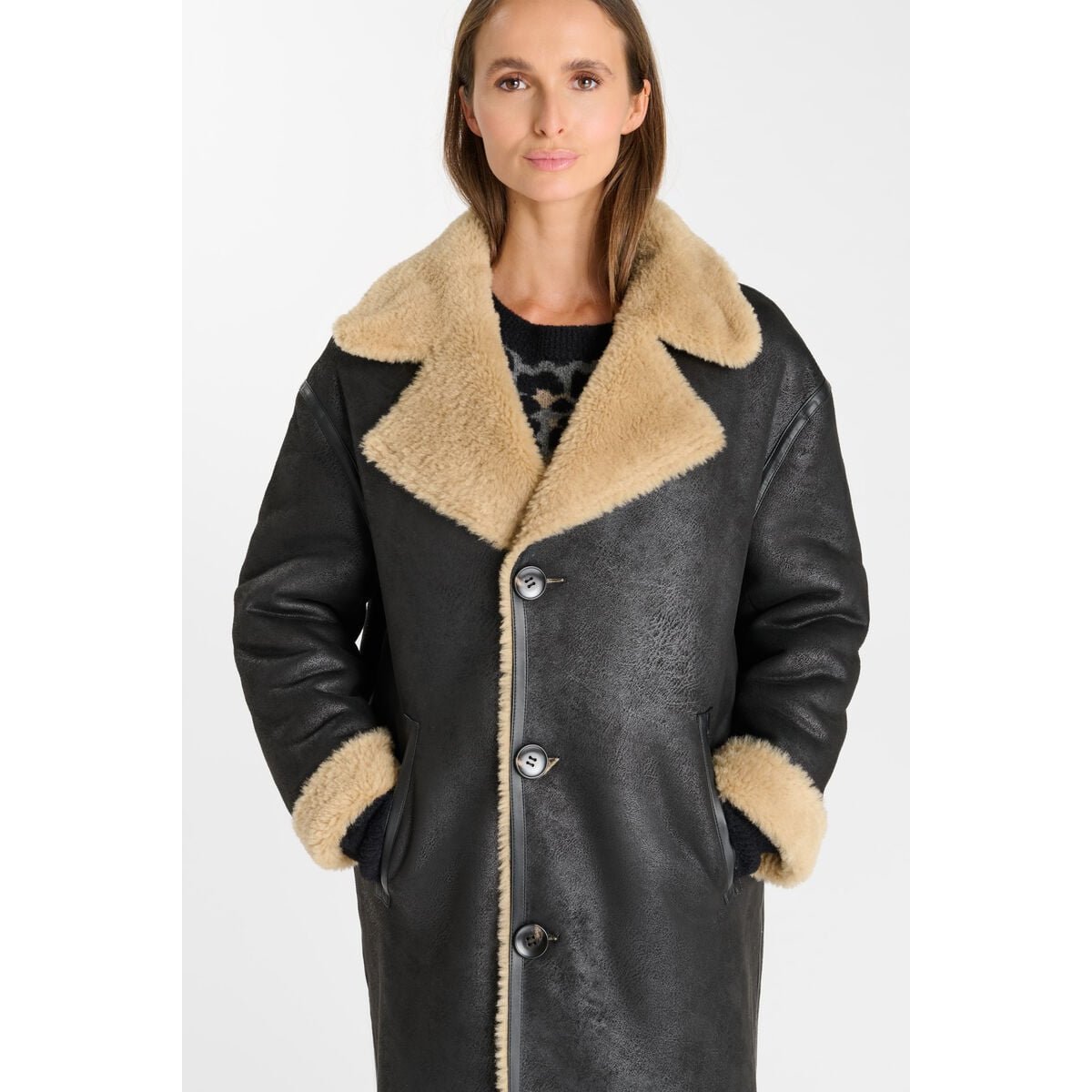 Manteau OXANA black, LE TEMPS DES CERISES