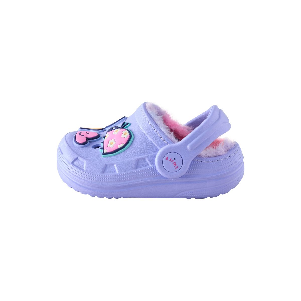 Chaussons sabots doublés de imitation fourrure violet, NEXT