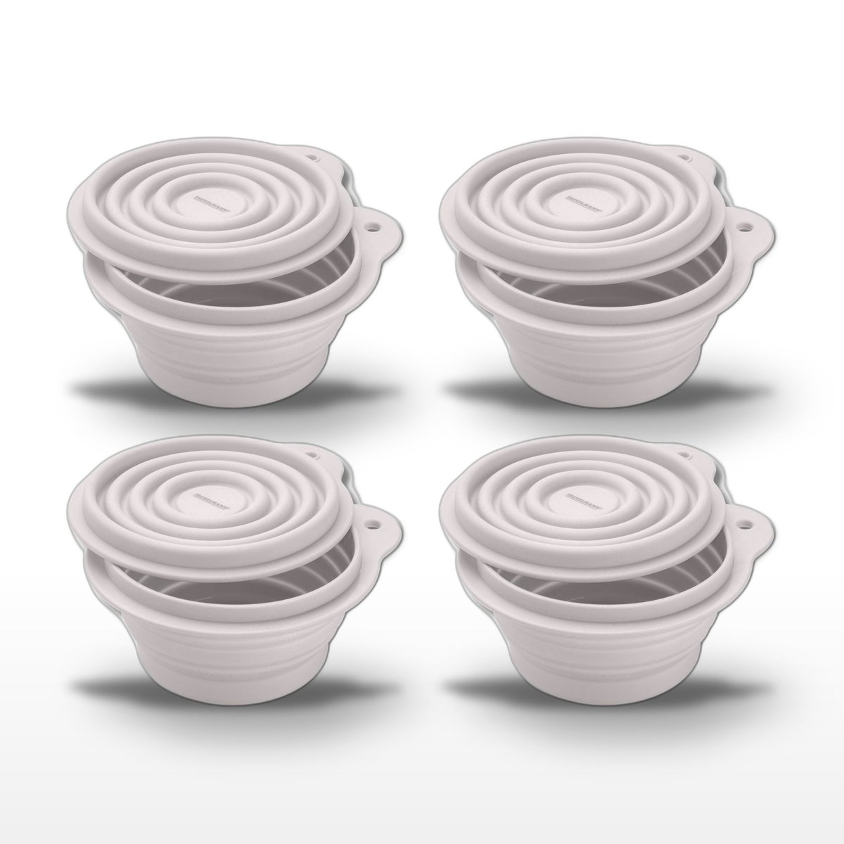 Lot de 4 lunch box 1L avec 4 ustensiles de cuisine STORAGE blanc, FACKELMANN