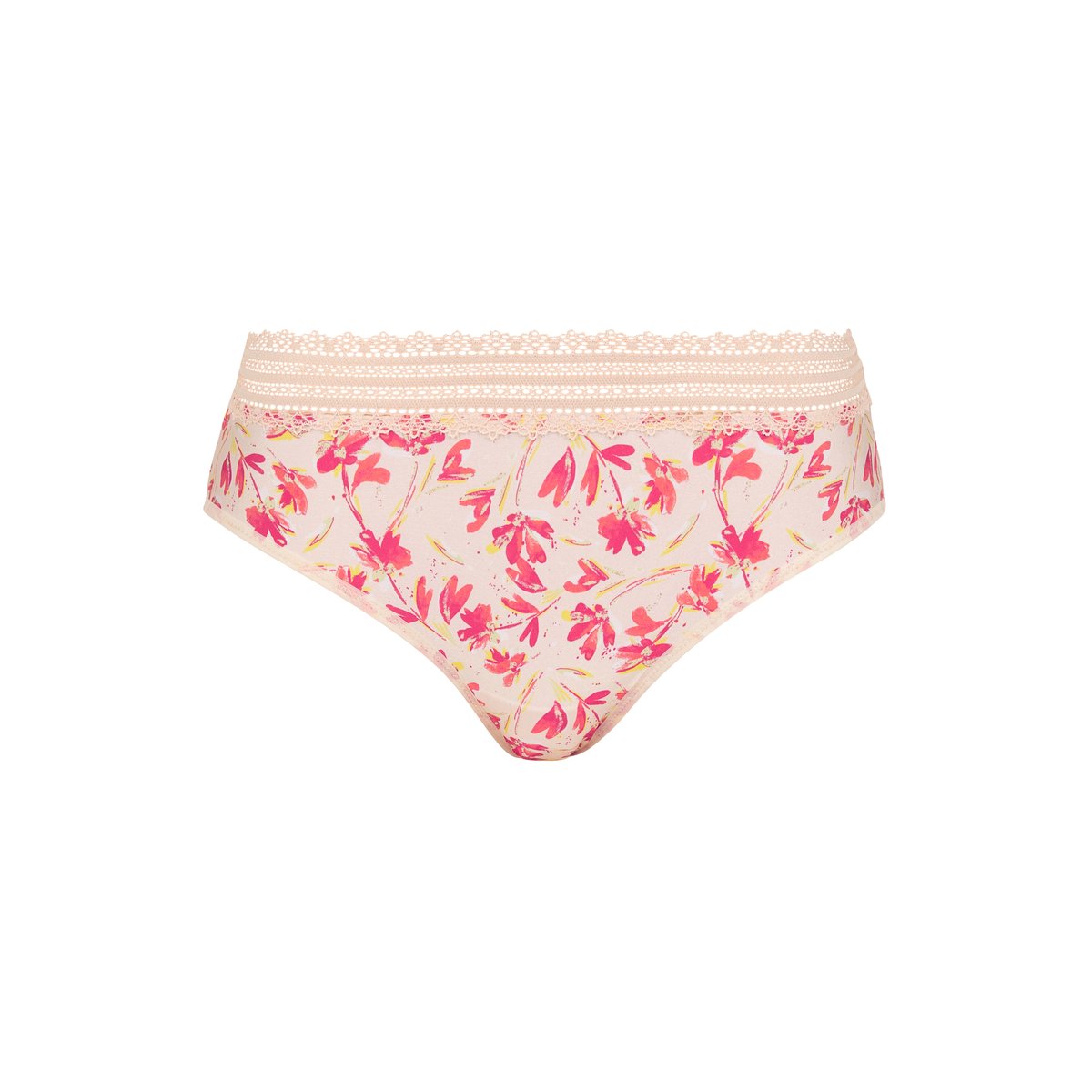 Slip AGATHE FANTAISIE fleurs mauves, SANS COMPLEXE